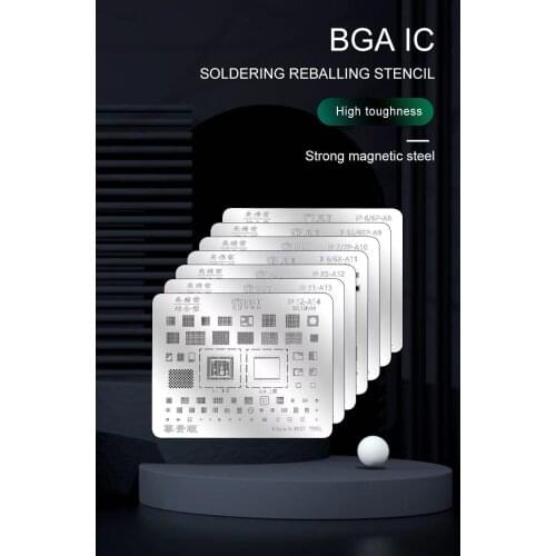 3D BGA steel net A8 A9 A10 A11 A12 A13 A14 for iphone 6 6P 7 8 8P X 11 12 Directly Heated mobile phone BGA IC Reballing Stencil