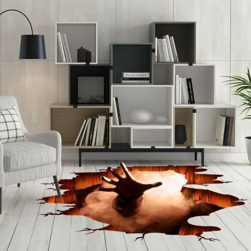 3D Floor and Wall Stickers Terror Pattern Vision Living Room Bedroom Stickers Bar Halloween Decorative Horror Stickers