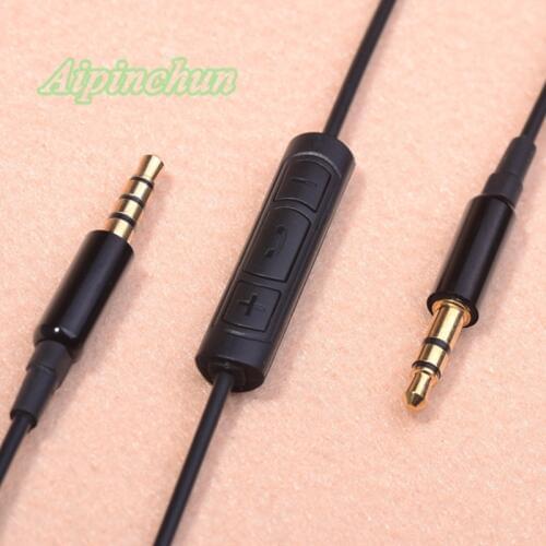 Aipinchun 3.5mm Jack Plug Audio AUX Cable Cord With Mic Controller for Car/Headphone/Speaker for iPhone Samsung 120cm A38