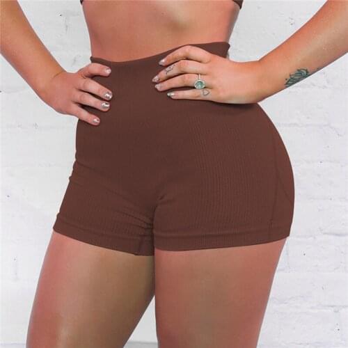 Seamless Shorts Workout Short Pants High Waist Pants Solid Color Gym Shorts Hip Lift Yoga Shorts for Women Clothing Female