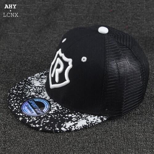 Summer Fashion Mesh Adjustable Kids Baseball Cap Embroidery Letter R Children Hip Hop Snapback Caps Baby Boys Girls Sun Hats