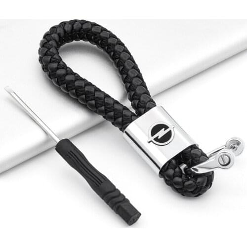 Car Logo Metal Braided Rope Keychain For Opel Insignia Astra H J G K Corsa D Vectra C Zafira B Vivaro E Mokka A Antara Meriva F