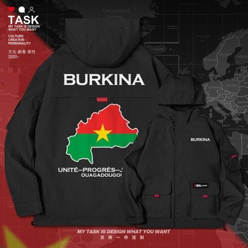 Burkina Faso BFA Burkinabe men jacket hooded map nation flag clothing coat streetwear chaquetas hombre mens autumn clothes