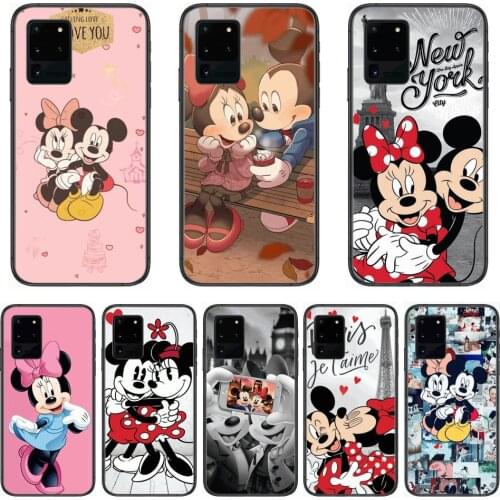 Mickey Phone cover hull For SamSung Galaxy S 6 7 8 9 10 20 Plus Edge E 5G Lite Ultra black soft bumper