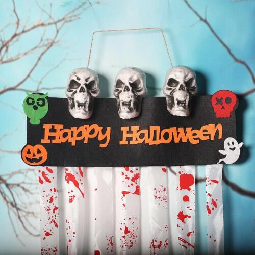 Skull Halloween Hanging Ghost Haunted House Grim Reaper Horror Props Door Decor Hanging Ghost