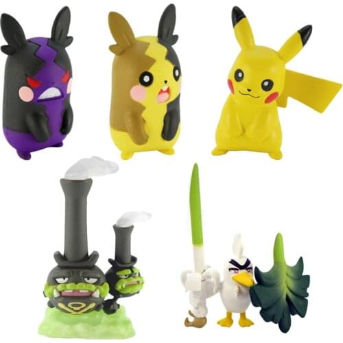TAKARA TOMY Pokemon Galar Region Scale World Anime Figure Gashapon Pikachu Morpeko Sirfetch'd Weezing Action Figure Toys Gifts