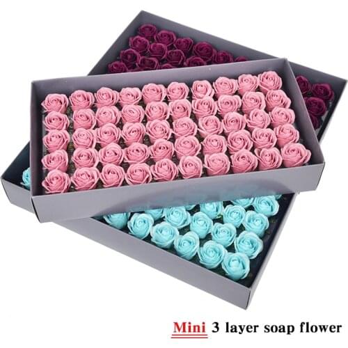 Artificial Mini Soap Rose Head Suitable Christmas Wedding Home Decoration Bouquet Box Flowers