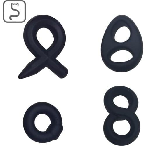 Liquid Silicone Locking Ring Male Delay Foreskin Resistance Complex Ring Adult Supplies Wholesale