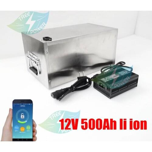 RV Camper battery 12V 500Ah 600Ah Large capacity lithium lipo li ion battery for 1000w 2000w RV motorhome solar+20A Charger