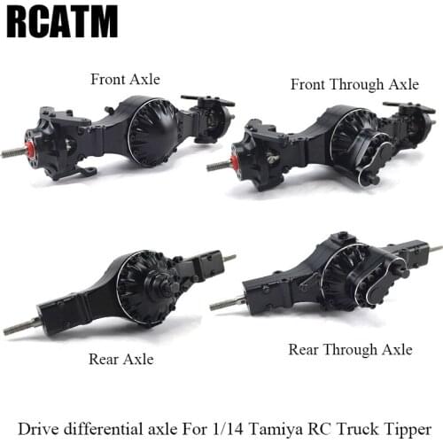 Metal Front Rear Differential Power Drive Axles For 1/14 Tamiya RC Truck Trailer Tipper Scania Actros Volvo MAN DIY Parts1/14