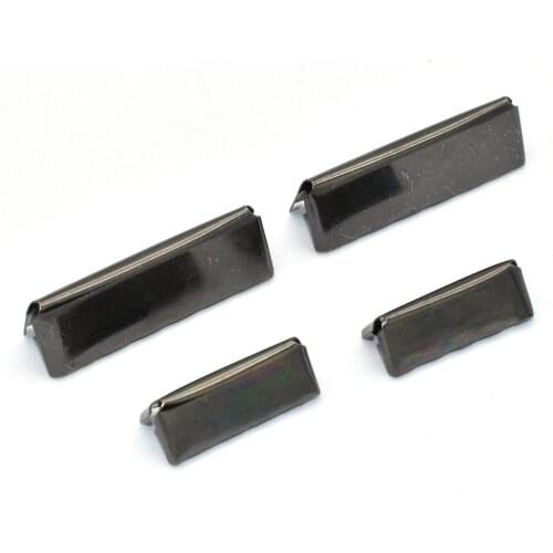 Gunmetal Ribbon End Clamp With Loop End Fastener Lanyard Clip Ribbon Cord Rope Clips Leather End Crimps Webbing Key Fob hardware