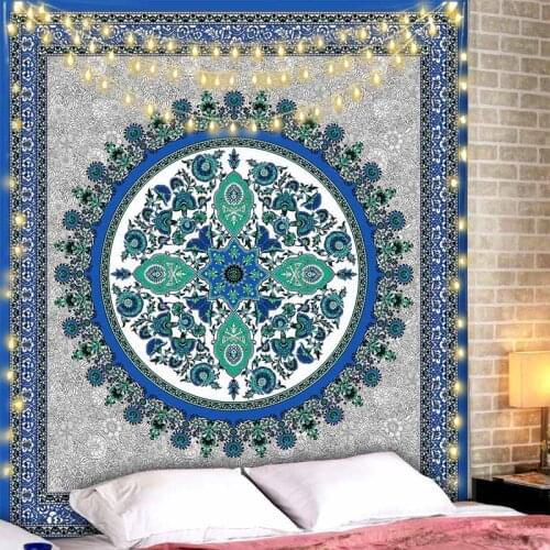 Witchcraft Mandala Wall Tapestry Home Room Bohemian Art Decor Trippy Hippie Tapestry Hanging Cloth Small Tapestry Carpet 95x73CM
