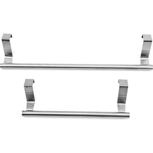 Stainless Steel Towel Rack Bathroom Holder Stand Kitchen Cabinet Door Hanging Organizer Shelf Rag Bar