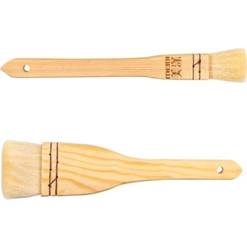 2021 New Household Mooncake Pastry Brush Barbecue Oil Baking Brushes Wooden Handle Wool Kitchen Cooking Tools
