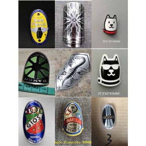 New Road Bike BMX Bicycle Metal Alloy Head Badge Decals Frame Stickers
