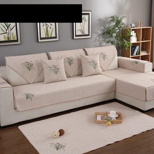 Cotton Solid Sofa Covers Sofa Covers for Living Room Gray Coffee Beige Soft Sofa Cushion Couch Cover Modern Corner Sofa Towels