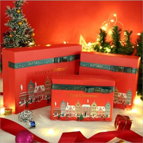 Wholesale custom logo paperboard paper christmas packaging boxes Christmas gift box