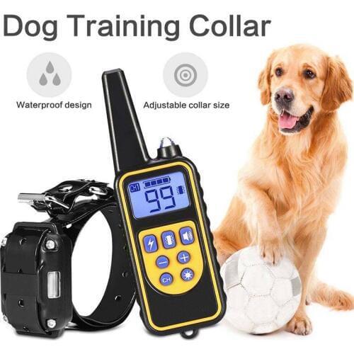 800m Electric Dog Training Collar Pet Remote Control Waterproof Rechargeable for All Size Shock Vibration Sound adiestramiento