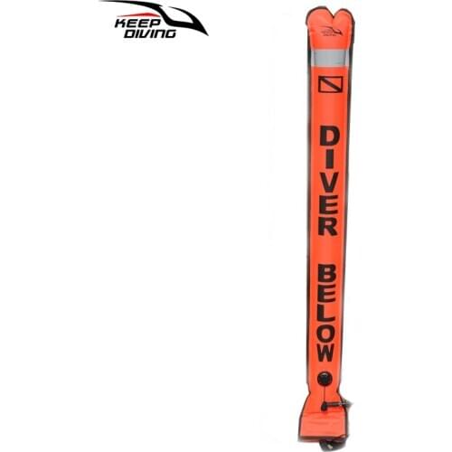 KEEP DIVING Colorful Diving Surface Marker Buoy SMB Underwater Safety Signal Buoy Float Inflatable Tube 1.5m 1.2m 1.8m Buoy