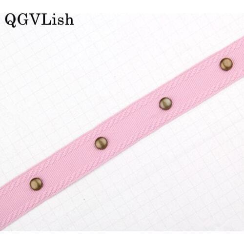 QGVLish 12M/lot 2.5cm Wide Rivet Curtain Lace Trims Belt Ribbons Tassel DIY Sewing Sofa Cushion Lamp Edge Decor Lace Trim