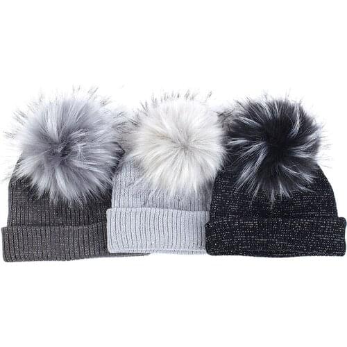 Handmade Hat Winter Autumn Lovely Kids Beanie Hat Pompom Cute Soft Ribbed Solid Cap Warm Baby Hats Accessories Bonnet