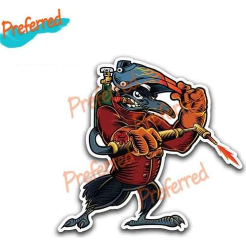 Welder Helmet Bird Decal Motocross Racing Laptop Helmet Trunk Wall Vinyl Car Sticker Die Cutting