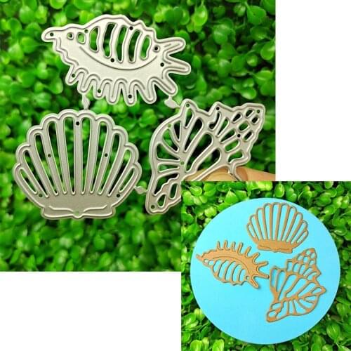 Metal cutting die is suitable for DIY scrapbook photo album greeting card making 3D creative ocean shell conch 2021