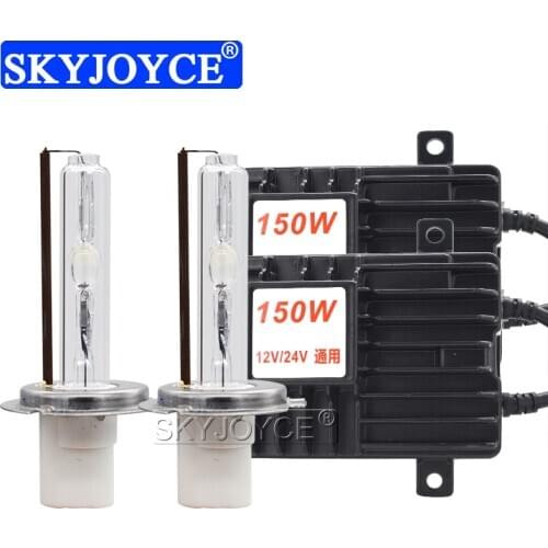 SKYJOYCE 150W Car Van Truck Boat 12V 24V Xenon Headlight Kit H1 H3 H7 H11 D2H 4300K 5000K 8000K 6000K 150W HID Digital Ballast