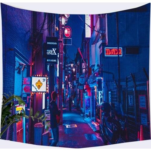 Street view tapestry wall sheet livingroom background blanket wall cloth