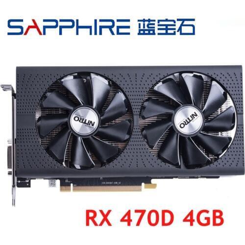SAPPHIRE Graphics Cards RX 470D 4GB 256Bit GDDR5 Video Card for AMD RX 400 series VGA Cards RX470 D RX470D Used