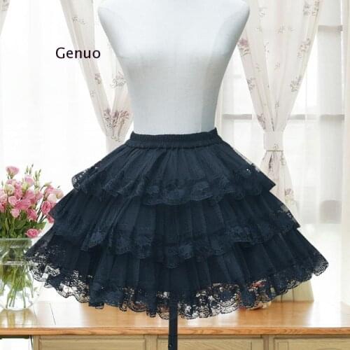 Womens Skirts Crinoline Petticoat Evening Party Underskirt Vintage Elastic Waist 2-Loop Ball Gown Ruffles Pleated Swing Skirt