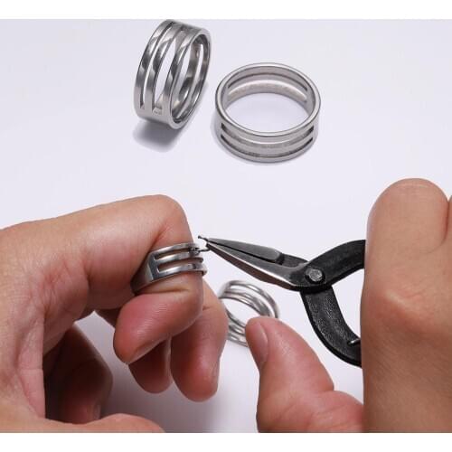 1Pcs 19mm Stainless Steel Jump Ring Opener Closing Tools Finger Rings For Jewelry Making Circle Bead Pliers Opening Accessories