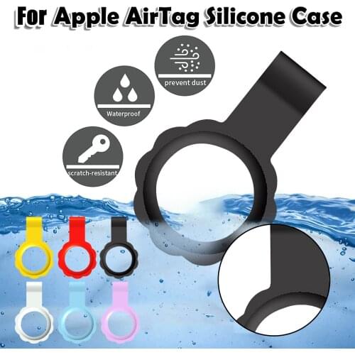 For Apple Airtag Flower Case Silicone Protective Sleeve Cover Keychain Airtags-tracker 1pc Silicone Case For Airtags Accessories