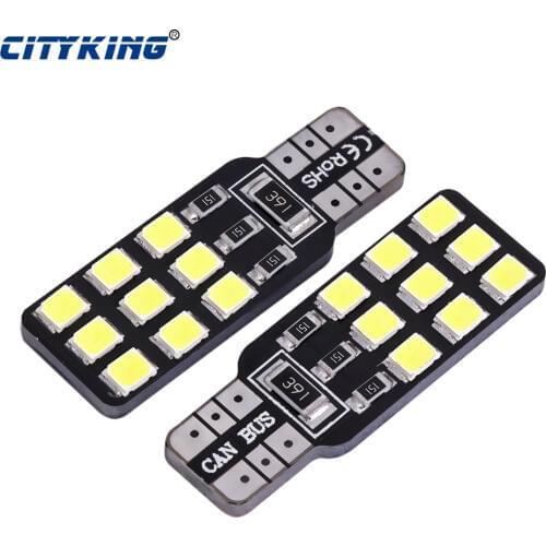 50 x T10 led Canbus w5w t10 18led 2835 smd bulb 194 168 t10 18smd Car Side Wedge Light Bulb Error Free Auto Car clearance light