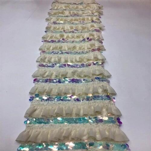 African Lace Fabric High Quality Lace Nigerian sequins Lace Fabric Wedding French Lace Fabric ak-190