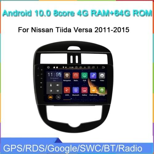 10.1inch android 10.0 car dvd player for Tiida Versa 2011-2015 car audio gps navigation wifi RDS bluetooth