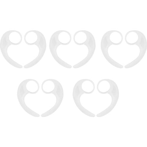 5 Pair Reusable Silicone Budlocks Ear Hooks Sport Grips Earbuds Removable Fins Wings Adapters Eartips Headphone Ear Bud Supplies