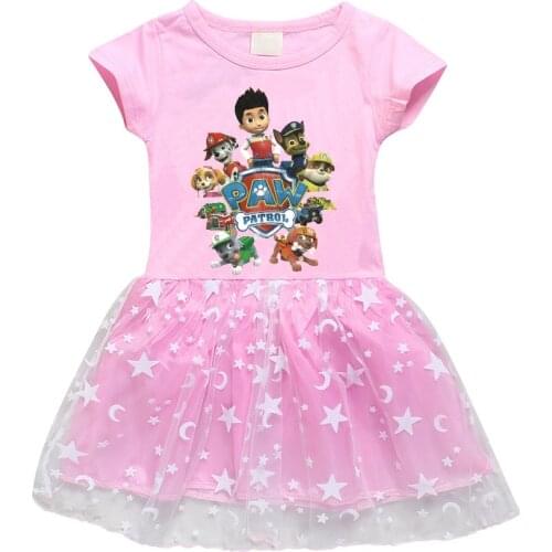 Girl Dresses Summer 2021 PAW PATROL Clothes Kids Dresses for Girls Costume Children Princess Dress Girls Lace Dress