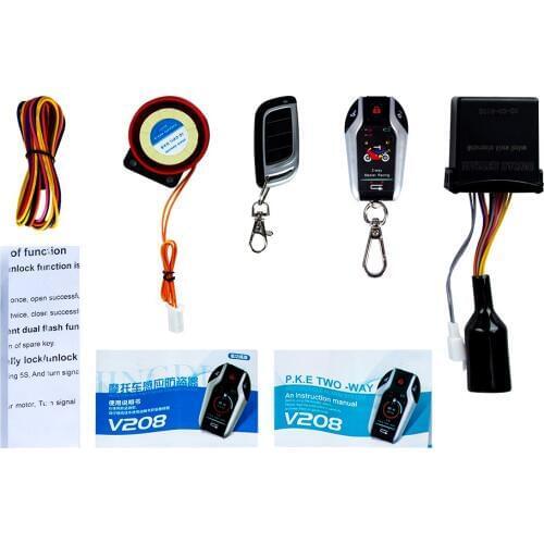 2 Two Way Motorcycle Alarm System Scooter Anti-theft Burglary Alarm Remote Engine For Honda/Suzuki/Kawasaki/Yamaha motorcycles