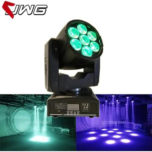 Mini 7x12W LED Moving Head Zoom Wash Light Stage Lights For Wedding Event