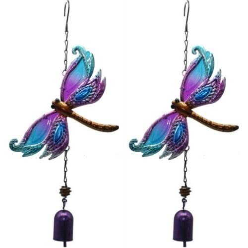 Fashion Wind Chimes Outdoor Garden Porch Balcony Home Decoration Wind Bells Ornament Handmade Dragonfly Windchimes Room Decor