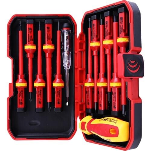 8/13 In 1 Insulated Screwdriver Set Electrician Magnetic Screw Driver Bit Multifunctional Screwdriver Repair Hand Tool Set
