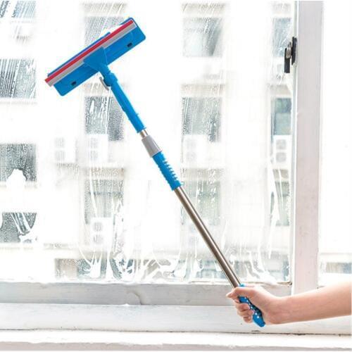 Window Glass Cleaning Brush Double-Sided Wiping Glass Cleaning Brush Wipe The Window Clean The Handle To Stretch cleaning tools