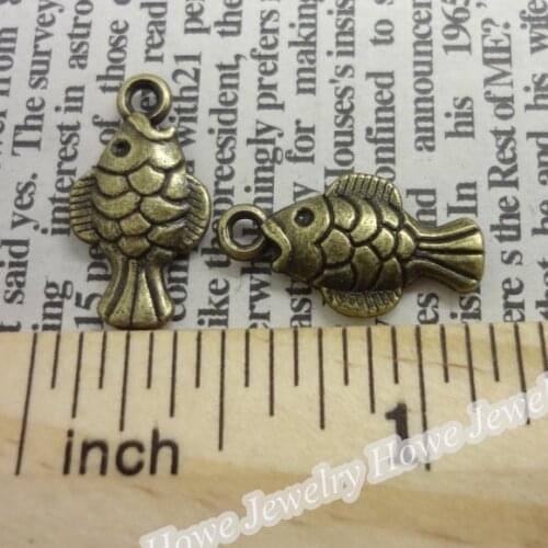 27pcs Charms Fish Pendant Ancient bronze Zinc Alloy Fit Bracelet Necklace DIY Metal Jewelry Findings