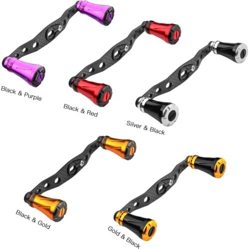 Fishing Reel Handle Grips Carbon Fiber Baitcasting Reel Handle Trolling Reel Handle Left Right Ultralight Reel Handle