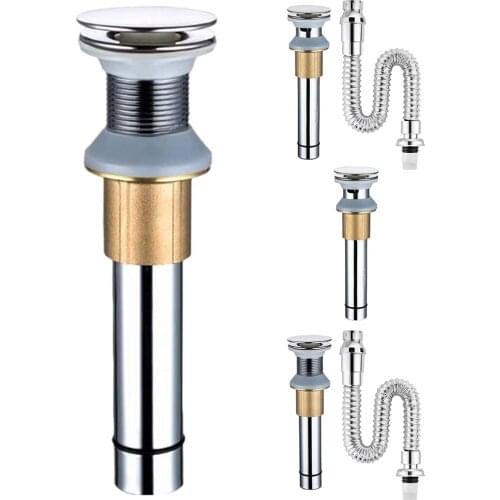 Vessel Sink Drainer Popup Drain Stopper with basket Filter for 37-55mm Basin Kitchen Sink Sewer Leakproof Drainage Strainer