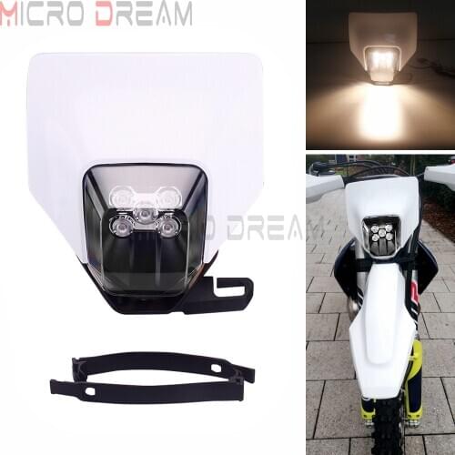 For 250i 300i TE300 TE150 FE501 FE450 FE350 Dirt Bike LED Enduro MX Head Light Headlight Fairing FE TE 150 250 450 501 Off Road