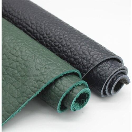 Thick Cowhide Leather 3mm First Layer Fabric Sofa Cushion Table Cushion Diy Handmade Big Mattress Green Leather