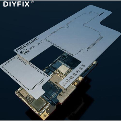 3D BGA Reballing Stencil for iPhone X/XS/XR/XS MAX Grooves Positioning Middle Layer Tin Planting Template Platform Soldering Net
