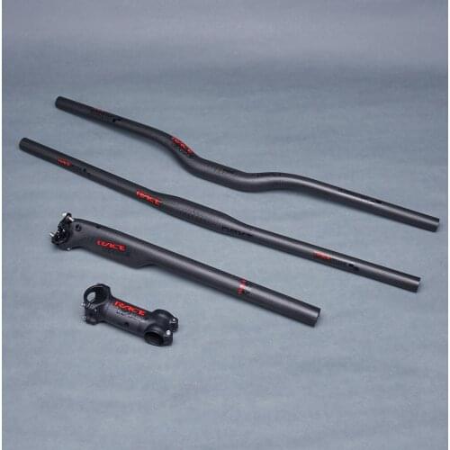 FCFB Race Face Next Black Red Matte 3K Carbon Fiber Bicycle MTB Handelbars Sets Bike Mountain Handelbar + Seatpost + Stem